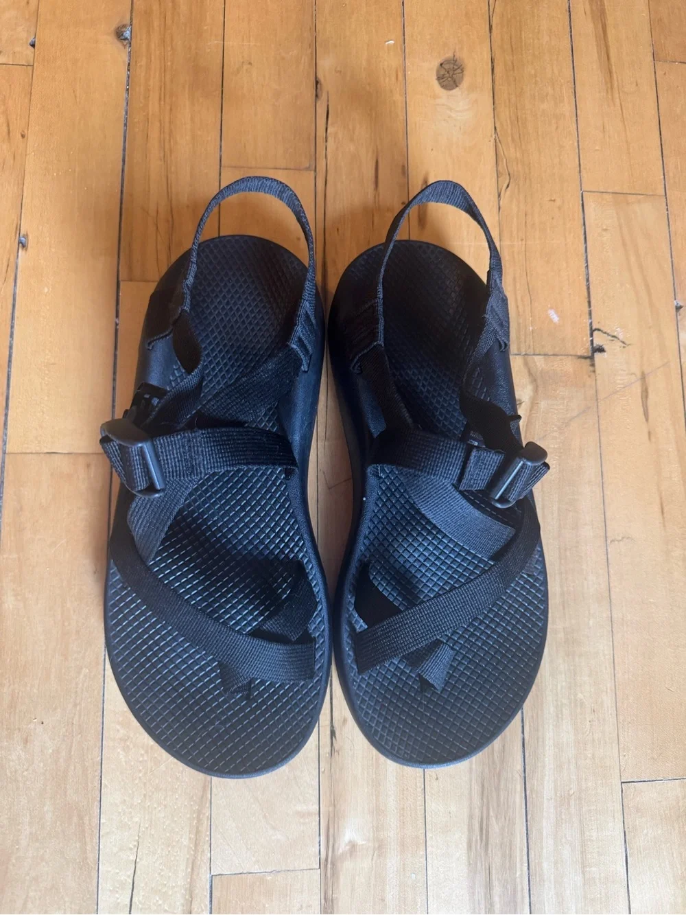Chaco Men's Black Adjustable Strappy Sandals